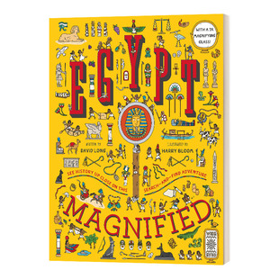 Glass Egypt With 英文版 书籍 英文原版 历史趣味知识启蒙 Magnified 埃及 放大了 Magnifying 进口英语原版 附上3倍放大镜