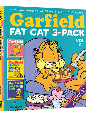 正版 加菲猫漫画第六卷 英文原版 Garfield Fat Cat 3-Pack 6 英文版儿童英语读物 姆戴维斯 Jim Davis 进口原版英语书籍
