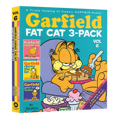 加菲猫 英文原版漫画第六卷 Garfield Fat Cat 3-Pack 6 英文版儿童英语读物 姆戴维斯 Jim Davis 进口原版书籍