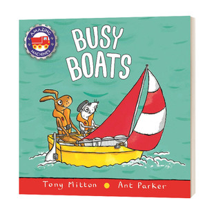 英文版 书籍 Machines 神奇 机器 Boats Amazing Busy 进口英语原版 英文原版 船 绘本
