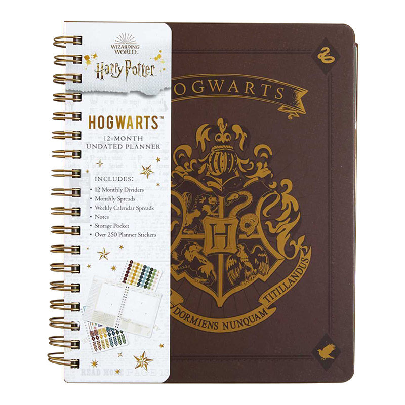 哈利波特手账本 英文原版 Harry Potter Hogwarts 12-Month Undated Planner 英文版 进口英语原版书籍