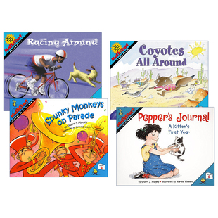 英文原版 Mathstart Level 2 数学启蒙绘本2级系列4册 到处是土狼 胡椒的日志 英文版 进口英语原版书籍