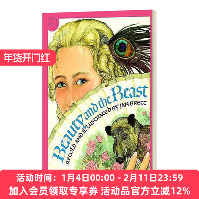 英文原版 Beauty and the Beast  美女与野兽 经典童话故事书 亲子睡前阅读 名家jan Brett 英文版 进口英语原版书籍