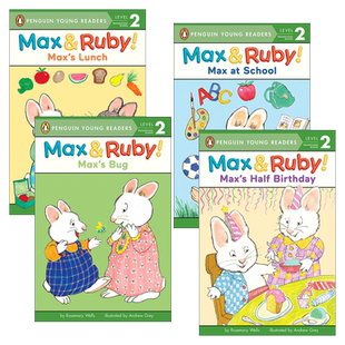 英文原版 Max and Ruby Penguin Young Readers, Level 2 小兔麦斯和露比系列4册 企鹅青少分级阅读2级 英文版 进口英语原版书籍