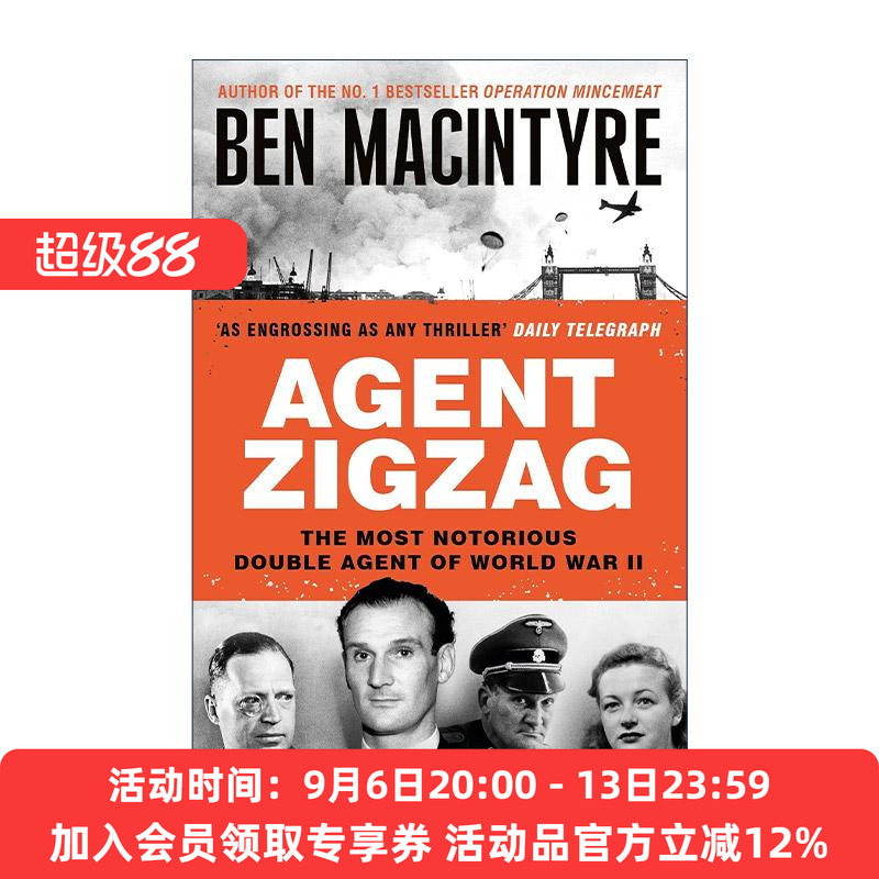 英文原版 Agent Zigzag 代号锯齿 二战王牌双面间谍查普曼传奇 本·麦金泰尔 英文版 进口英语原版书籍