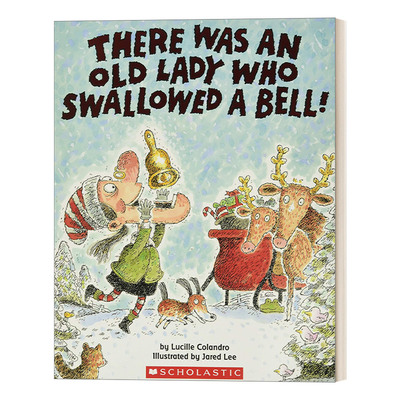 英文原版绘本 There Was an Old Lady Who Swallowed a Bell 有个老婆婆吞了一个铃铛 绘本 英文版 进口英语原版书籍