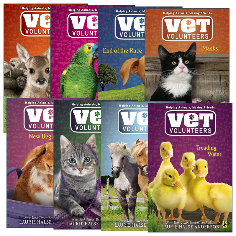 英文原版 Vet Volunteers 兽医志愿者系列8册 儿童动物章节桥梁书 Laurie Halse Anderson 英文版 进口英语原版书籍