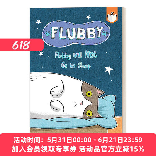 大懒猫费洛比4 英文原版 Flubby Will Not Go to Sleep 兰登桥梁小读本 儿童绘本 幽默全彩插画桥梁书 英文版 进口英语原版书籍