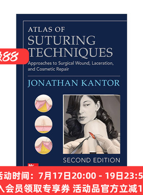 现货 图解外科缝合技术 英文原版 Atlas of Suturing Techniques 手术切口 裂伤 美容修复缝合方法 第2版 英文版 进口英语原版书籍