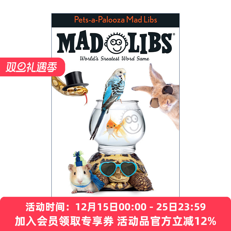 宠物嘉年华 英文原版 Pets-a-Palooza Mad Libs 疯狂填词游戏 英文版 进口英语原版书籍