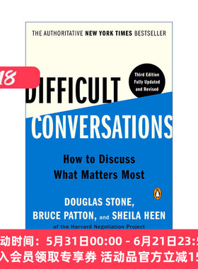 英文原版 Difficult Conversations 高难度谈话 第三版 Douglas Stone 英文版 进口英语原版书籍