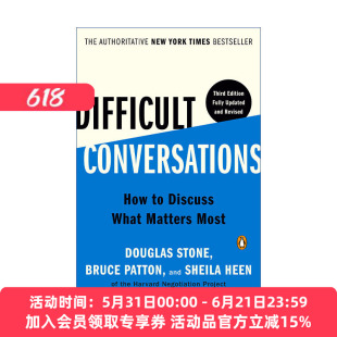 英文原版 Difficult Conversations 高难度谈话 第三版 Douglas Stone 英文版 进口英语原版书籍