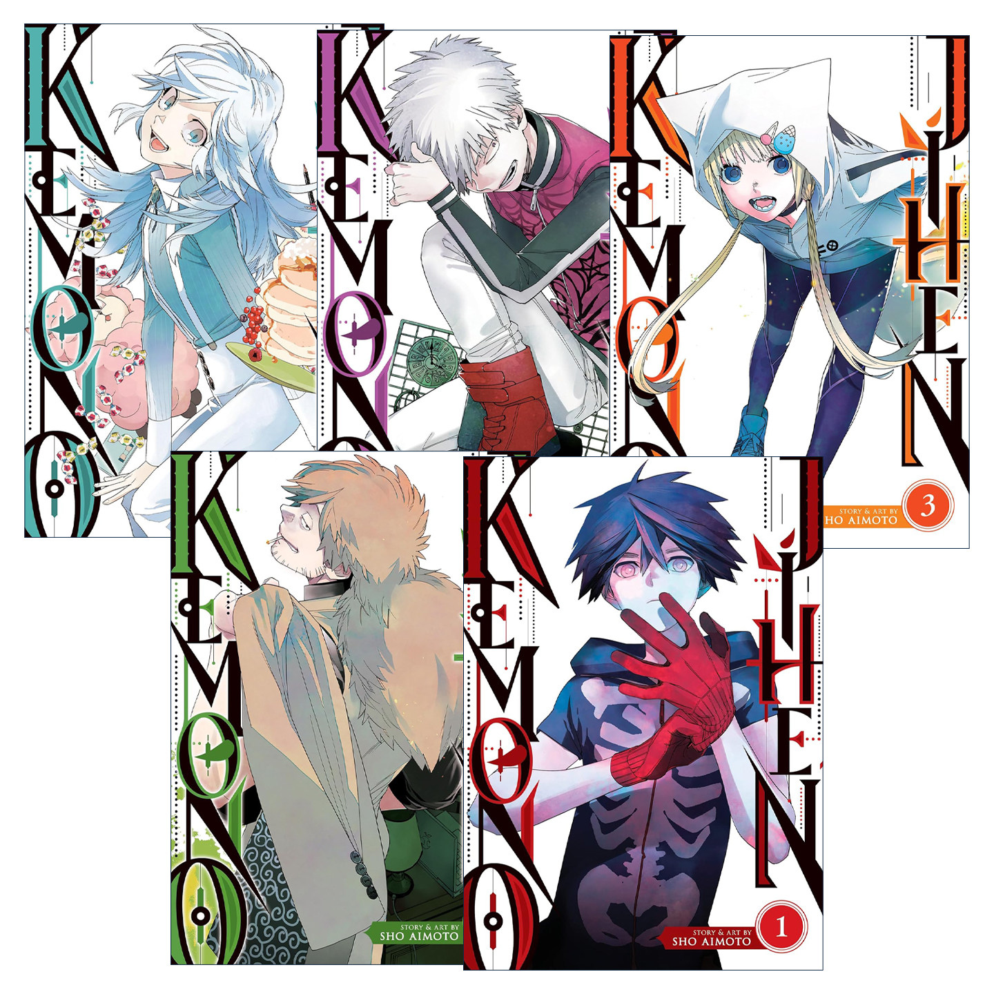 英文原版 Kemono Jihen 怪物事变1-5册 同名动漫漫画 蓝本松 英文版 进口英语原版书籍