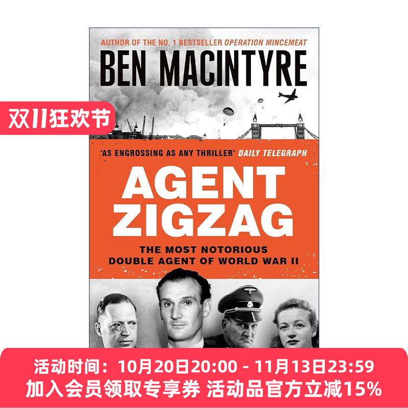 英文原版 Agent Zigzag 代号锯齿 二战王牌双面间谍查普曼传奇 本·麦金泰尔 英文版 进口英语原版书籍