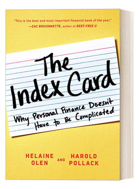 英文原版 The Index Card 一张索引卡：为什么个人理财也可以很简单 Helaine Olen 芝加哥大学教授Harold Pollack 进口英语原版书