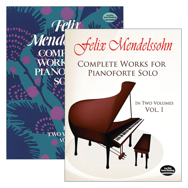 英文原版 Complete Works for Pianoforte Solo 钢琴独奏完整曲集系列2册 费利克斯·门德尔松 英文版 进口英语原版书籍