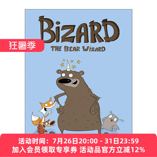 英文原版 Bizard the Bear Wizard 熊巫师比扎德 儿童全彩搞笑漫画 Chrissie Krebs 英文版 进口英语原版书籍
