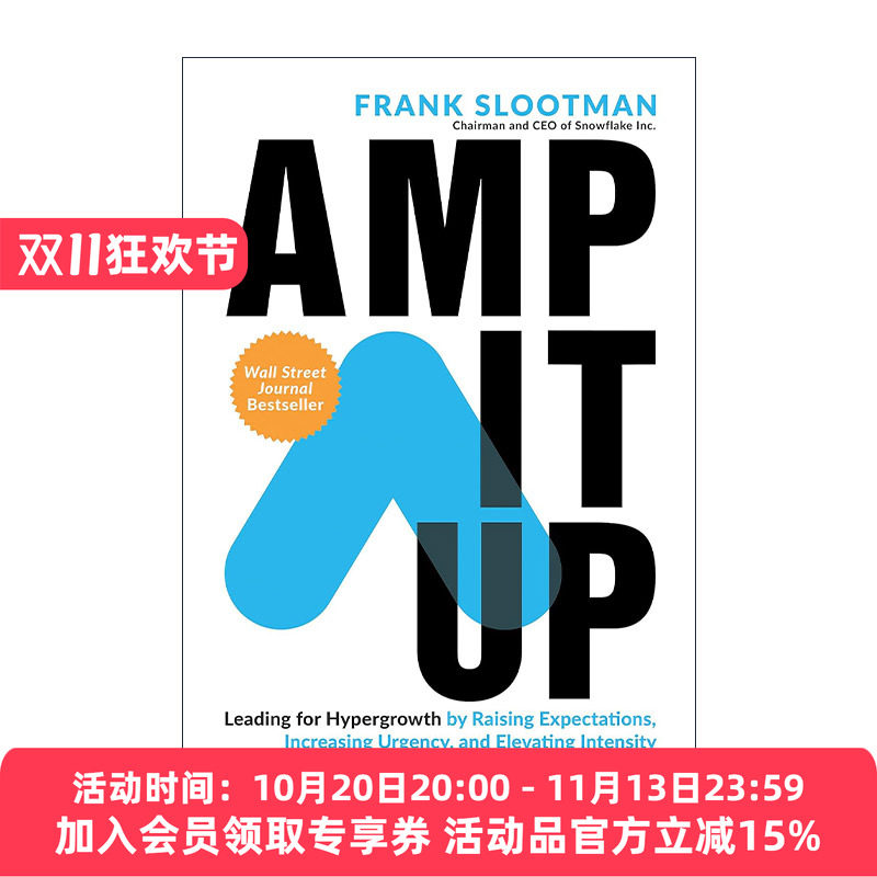 英文原版 Amp It Up 放大 通过提高期望 增加紧迫性与提高强度来引领高速增长 精装 to B创业者Frank Slootman 进口英语原版书籍