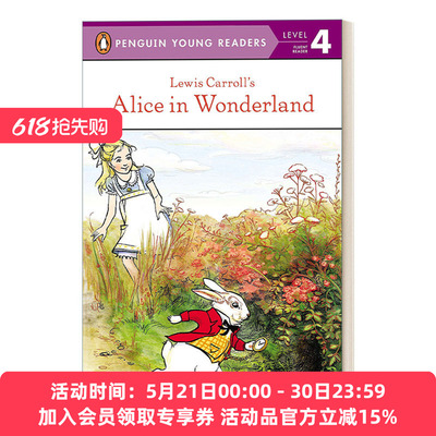 英文原版 Lewis Carroll's Alice in Wonderland-Penguin Young Readers Level 4 企鹅青少分级阅读4级 英文版 进口英语原版书籍
