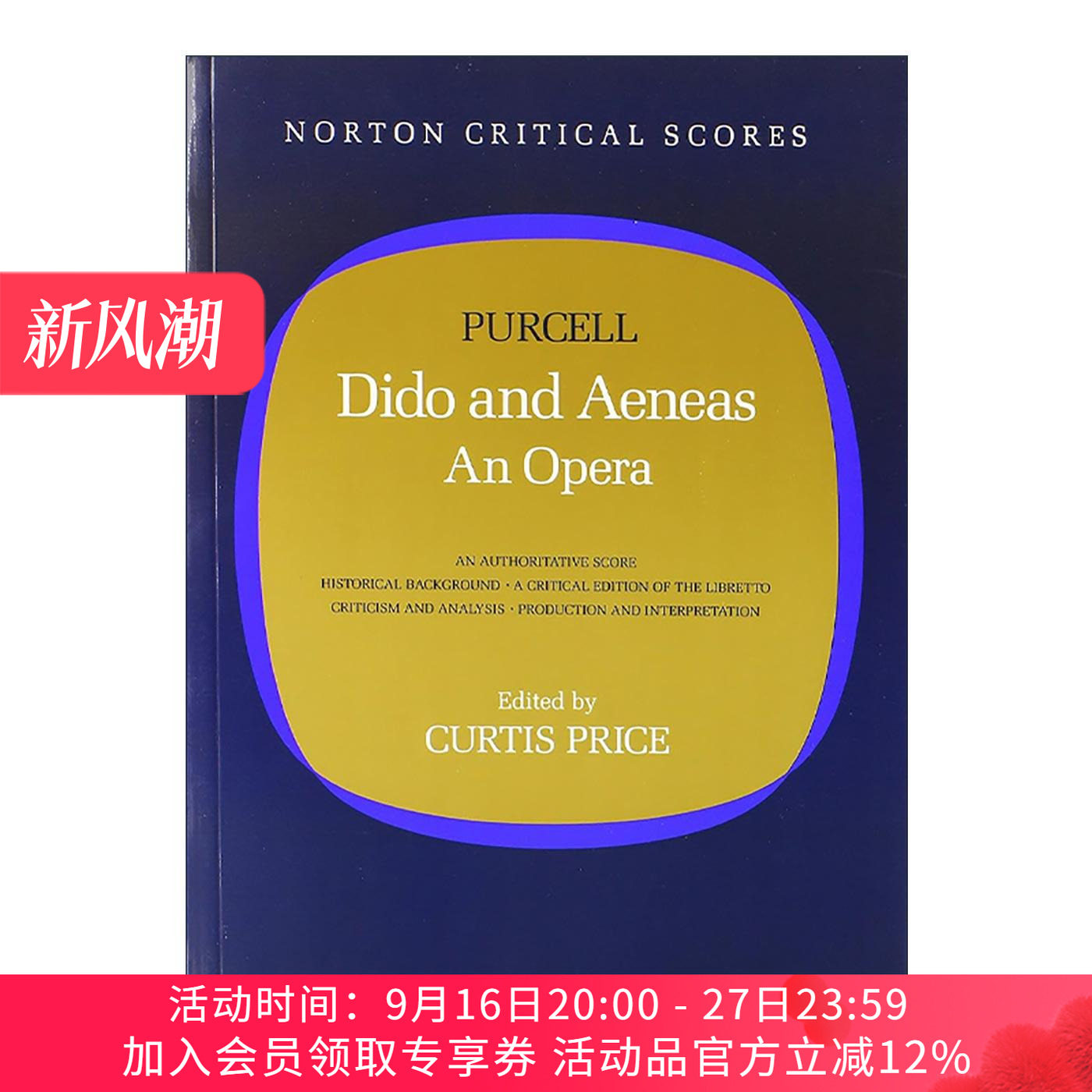 英文原版 Dido and Aeneas 狄朵与埃涅阿斯 歌剧 诺顿乐谱 巴洛克时期英国作曲家普赛尔 英文版 进口英语原版书籍