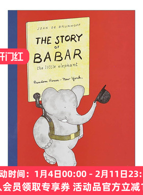 英文原版 The Story of Babar 小象巴贝尔的故事 巴巴的故事 法国儿童经典精装绘本 让·德·布吕诺夫 英文版 进口英语原版书籍