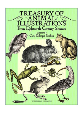 英文原版 Treasury of Animal Illustrations 18世纪动物图鉴 插图 Carol Grafton 英文版 进口英语原版书籍