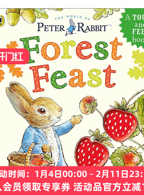 英文原版 Peter Rabbit Forest Feast 彼得兔触摸纸板书 森林果实 英文版 进口英语原版书籍
