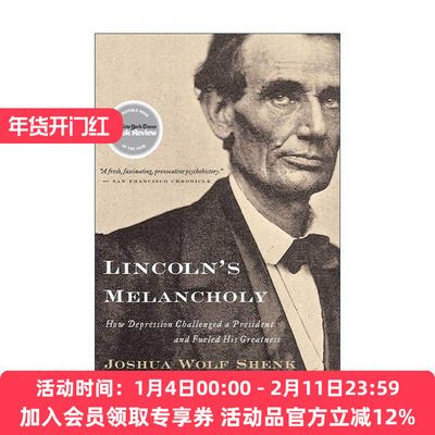 英文原版 Lincoln's Melancholy 林肯的忧郁 抑郁症对总统的挑战与激励 英文版 进口英语原版书籍