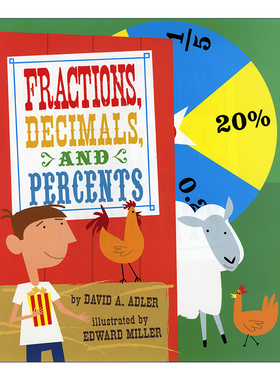 英文原版 Fractions Decimals and Percents 分数 小数和百分比 儿童数学启蒙认知绘本 David A. Adler 英文版 进口英语原版书籍
