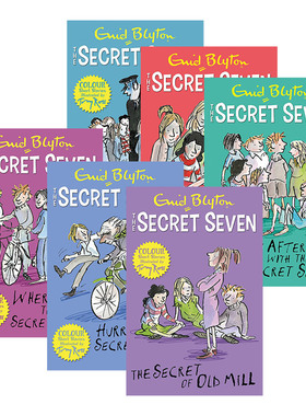 七个小神探系列6册 英文原版 Secret Seven Colour Short Stories 英文版进口儿童初级桥梁章节小说书 伊妮德布莱顿 Enid Blyton