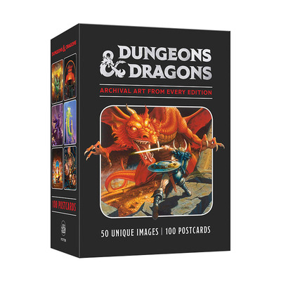 龙与地下城 100张明信片收藏 英文原版 Dungeons Dragons 100 Postcards 文创周边 英文版 进口英语原版书籍