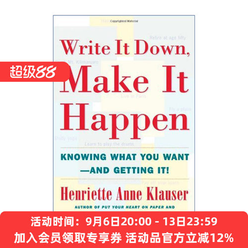 写下来  英文原版 Write It Down Make Happen 实现它 英文版 进口英语原版书籍