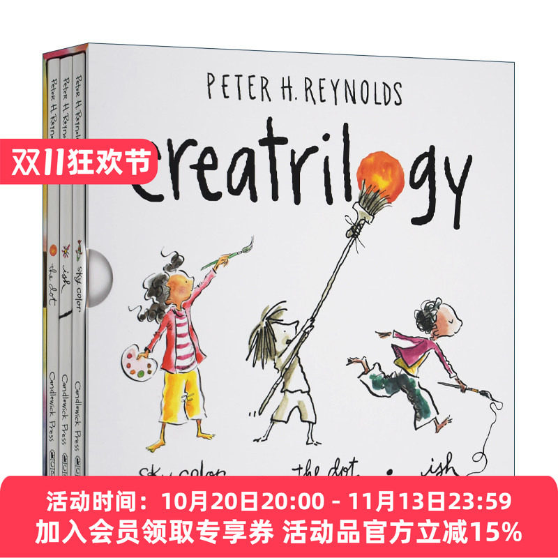 英文原版 Peter Reynolds Creatrilogy Box Set Dot Ish Sky Color 彼得 雷诺兹 创造三部曲套装 精装 英文版 进口英语原版书籍