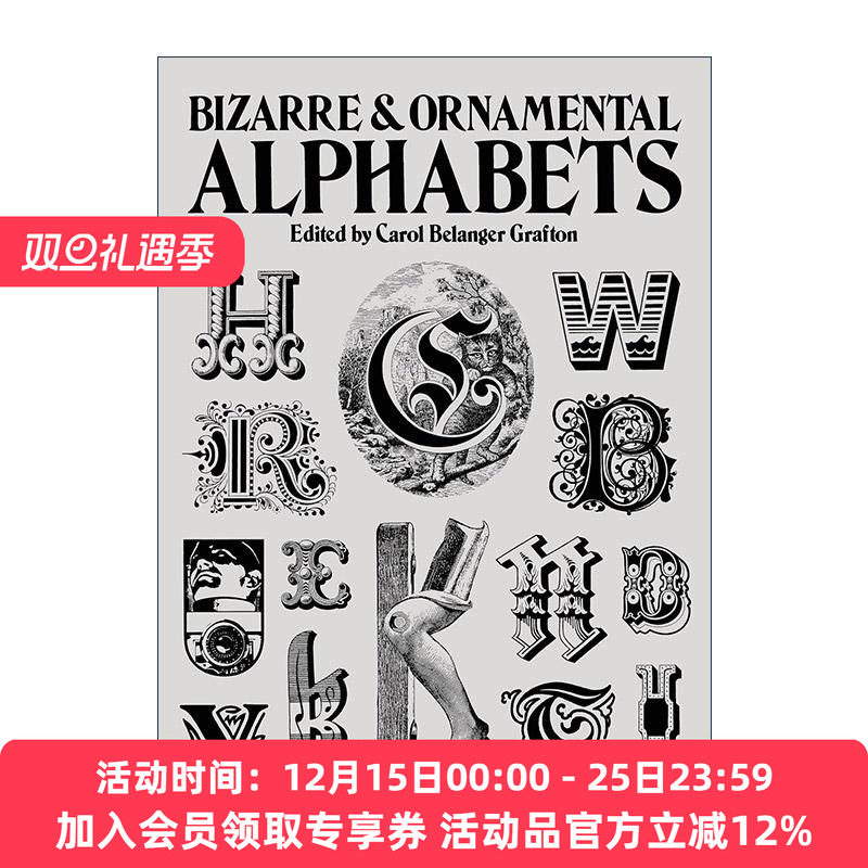 英文原版 Bizarre and Ornamental Alphabets 奇异的装饰性字母 字体书法 艺术设计 英文版 进口英语原版书籍