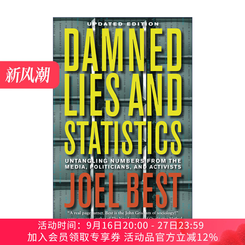该死的谎言与统计数据 英文原版 Damned Lies and Statistics 从媒体 政客和激进主义者那里弄清数字 英文版 进口英语原版书籍