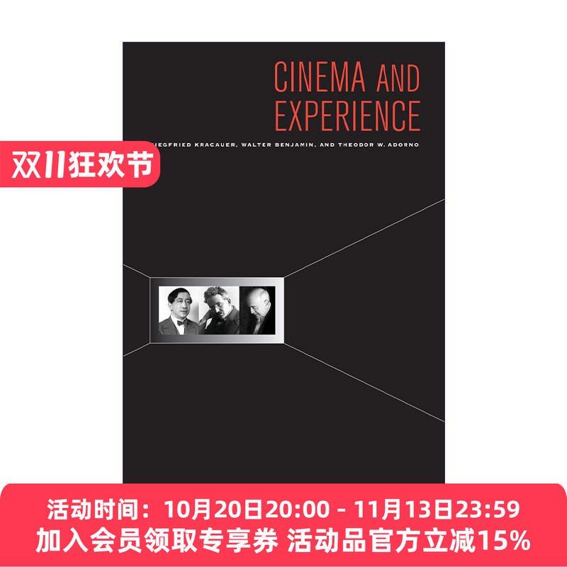 电影与经验 英文原版 Cinema and Experience 克拉考尔 本雅明 阿多诺 Miriam Hansen 英文版 进口英语原版书籍