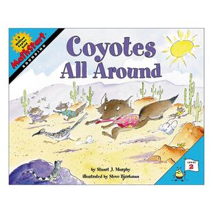 英文原版 Mathstart Level 2 Coyotes All Around 数学启蒙绘本2级 到处是土狼 英文版 进口英语原版书籍