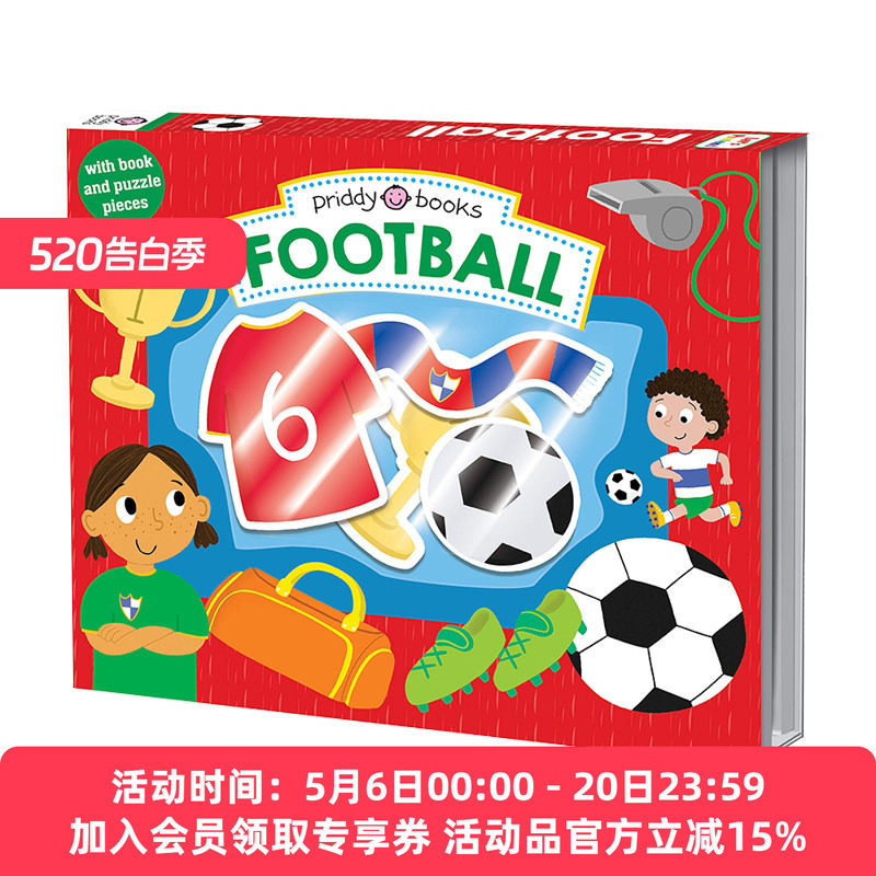 小小角色扮演家 足球员 英文原版 Lets Pretend Footballer 儿童纸板模型操作玩具书 亲子互动益智游戏书 英文版英语单词认知启蒙