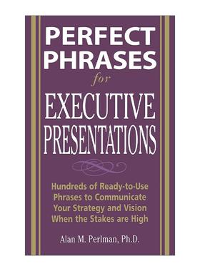 英文原版 Perfect Phrases for Executive Presentation 经理演讲的完美用语 英文版 进口英语原版书籍