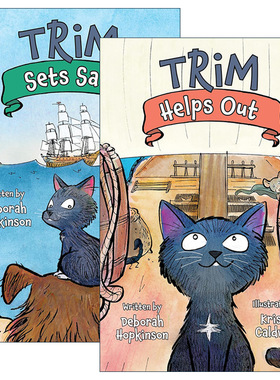 英文原版 Adventures of Trim 特里姆历险记系列2册 航海猫 儿童章节桥梁故事书 Deborah Hopkinson 英文版 进口英语原版书籍