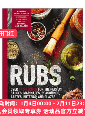 英文原版 Rubs 调味酱 第3版修订 新增175多款烧烤酱 腌料 酱汁和浇汁的食谱 英文版 进口英语原版书籍
