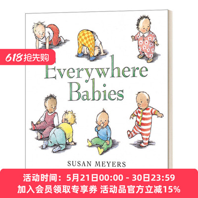 英文原版 Everywhere Babies 到处是婴儿 纸板书 英文版 进口英语原版书籍
