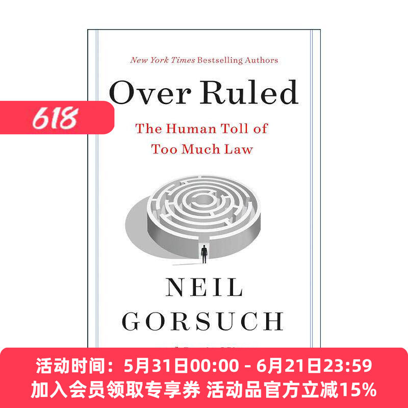 英文原版 Over Ruled 过渡裁决 过多法律对人类的伤害 精装 英文版 进口英语原版书籍