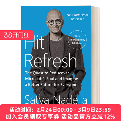 刷新 英文原版 Hit Refresh 重新发现商业与未来 英文版 进口英语原版书籍