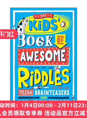 英文原版 The Kids’Book of Awesome Riddles 儿童趣味谜语书 超150个适合孩子和家庭的脑筋急转弯 英文版 进口英语原版书籍