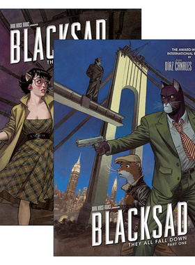 英文原版 Blacksad They All Fall Down 黑猫侦探 世界坍塌 2册 黑马漫画 精装 Juan Díaz Canales 英文版 进口英语原版书籍