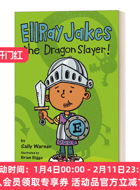 英文原版Ellray Jakes 04 Ellray Jakes the Dragon Slayer 埃雷·杰克系列4 埃雷·杰克是屠龙者Sally Warner 6-8岁儿童社交友谊