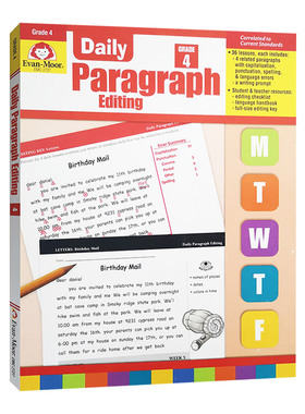 英文原版 Daily Paragraph Editing Grade 4 TE 每日练习系列 段落编辑 四年级 完整版 英文版 进口英语原版书籍
