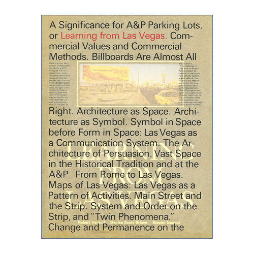 向拉斯维加斯学习  英文原版 Learning from Las Vegas facsimile edition 复刻本 精装收藏版 建筑设计经典 英文版 进口英语书籍