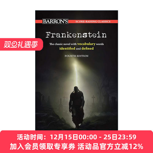 英文原版 Score-Raising Classics Frankenstein 提分经典书之科学怪人 第4版 扩展SAT ACT AP词汇 提高成绩 进口英语原版书籍